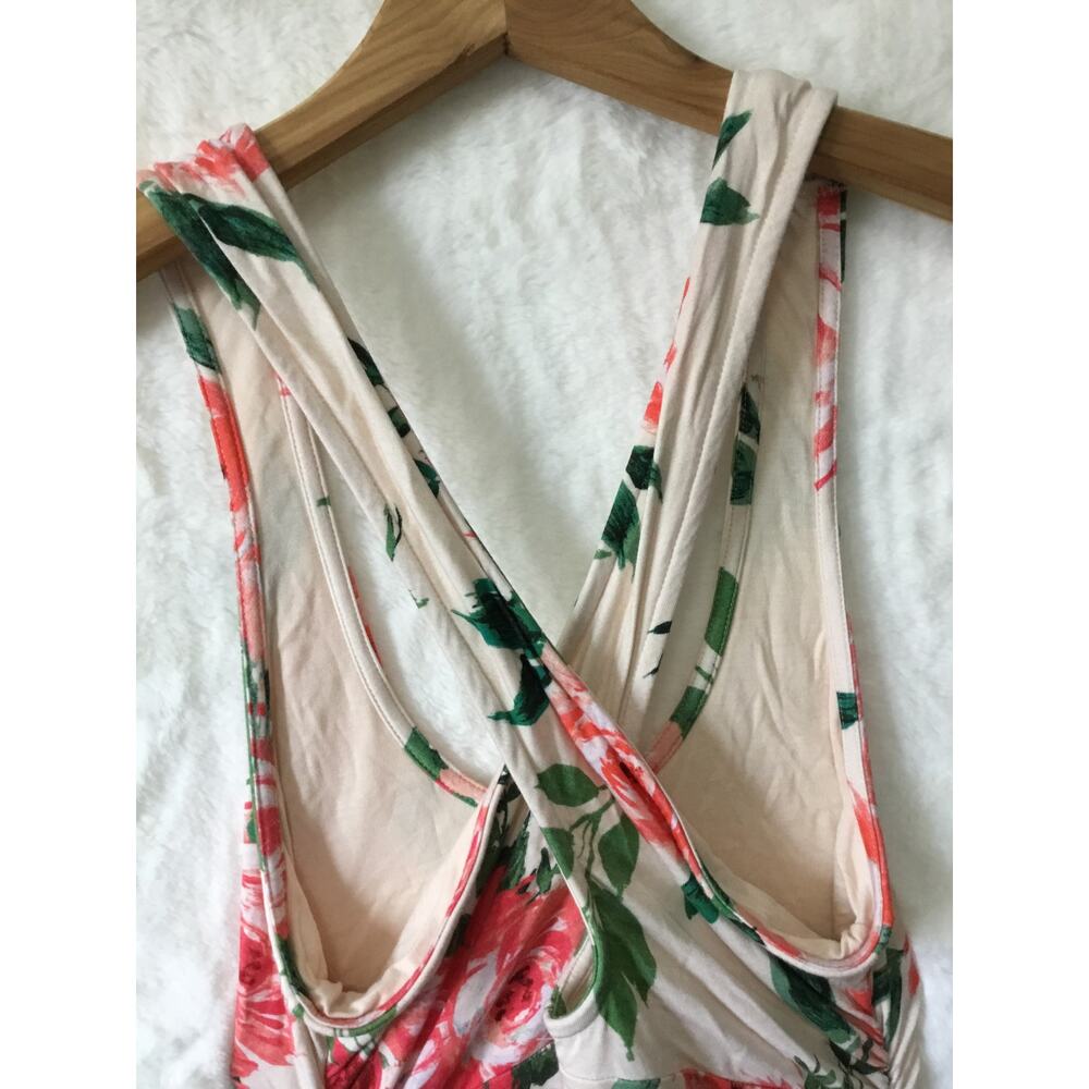 Anthropologie Cream Floral Eureka Racerback Dress - Picture 7 of 13